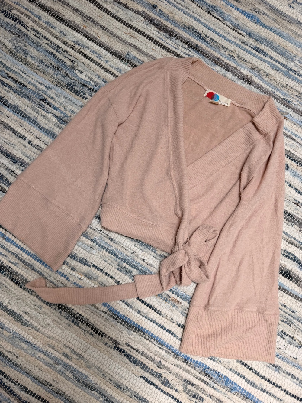 FP Beach Soft Wrap Sweater with Tie